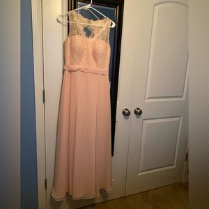 Azazie Pearl Pink Bridesmaid Gown